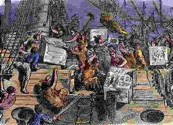 A Group Of Colonists Disguised As Mohawk Indians Dump Tea Into Boston Harbor We Were There At The Boston Tea Party