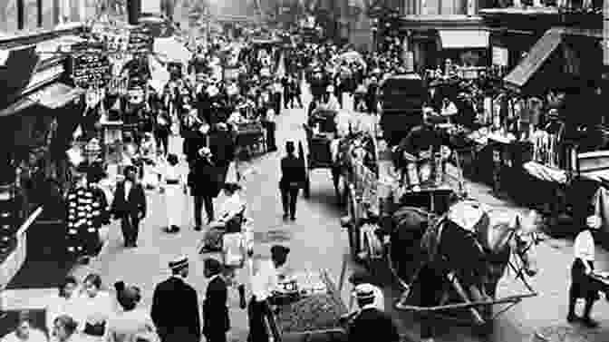 Crowded Bromfield Street In The Early 20th Century, With Horse Drawn Carriages, Automobiles, And Pedestrians. Boston Vignettes Bromfield Street William Schemmel